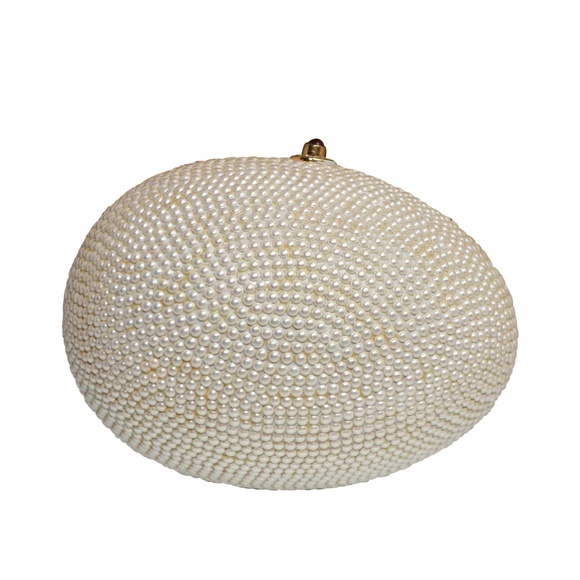 Pearl egg with amethyst clasp evening bag mint - Picture 5 of 12